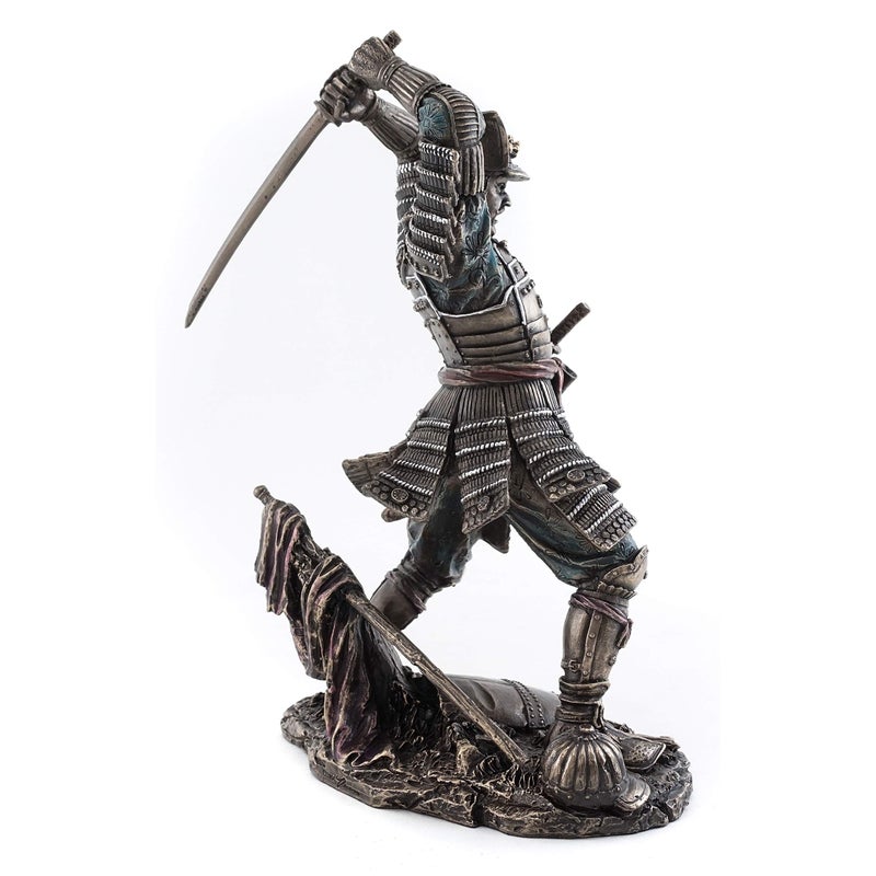 Top Collection Japanese Bushido Samurai Warrior Statue- Historical Sculpture with Martial Arts Sword in Premium Cold Cast Bronze - 9-Inch Collectible Figurine - Image 3